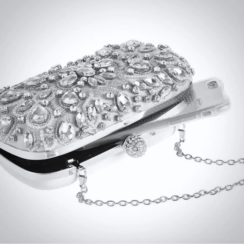Flavia‎ Silver Bridal Handbag